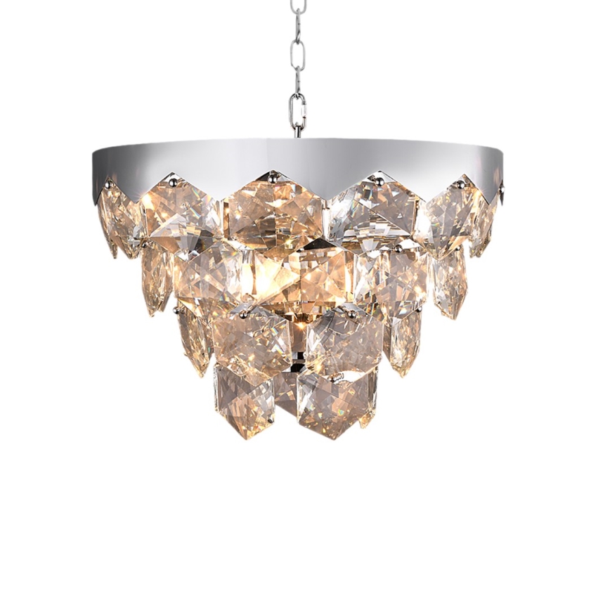 Crystal chandelier on a chain GRACE 6xE14/40W/230V