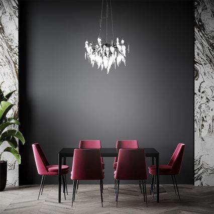 Crystal chandelier on a string 10xG9/40W/230V black