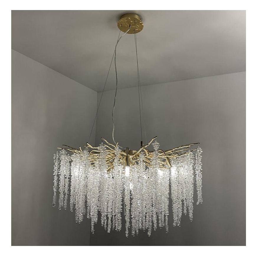 Crystal chandelier on a string 13xG9/40W/230V gold