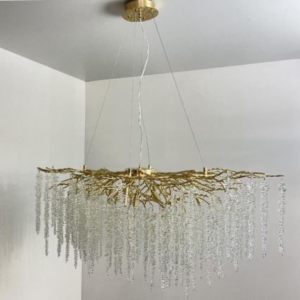 Crystal chandelier on a string 13xG9/40W/230V gold