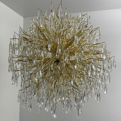 Crystal chandelier on a string 24xG9/40W/230V gold