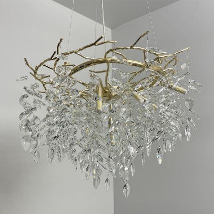 Crystal chandelier on a string 9xG9/40W/230V gold