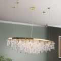 Crystal chandelier on a string CRYSTALRIVER 21xG9/40W/230V gold