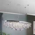 Crystal chandelier on a string CRYSTALRIVER 21xG9/40W/230V shiny chrome