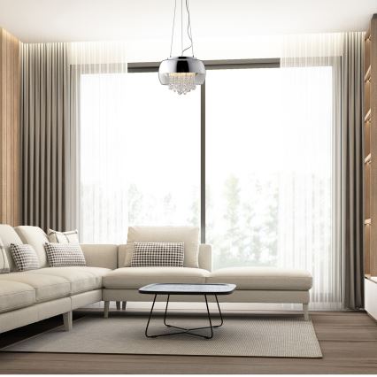 Crystal Chandelier on a String LUNA 1×E14/40W/230V