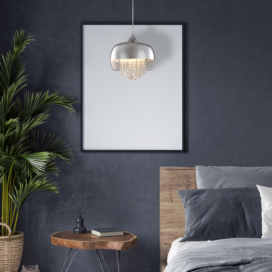 Crystal Chandelier on a String LUNA 1×E14/40W/230V