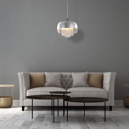 Crystal Chandelier on a String LUNA 1×E14/40W/230V