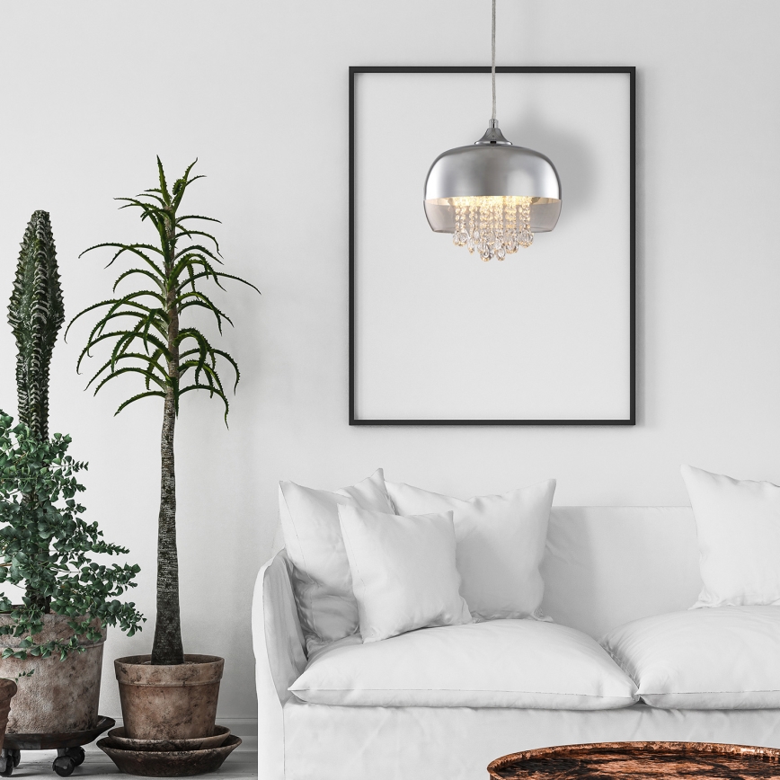 Crystal Chandelier on a String LUNA 1×E14/40W/230V