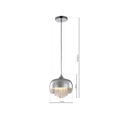 Crystal Chandelier on a String LUNA 1×E14/40W/230V