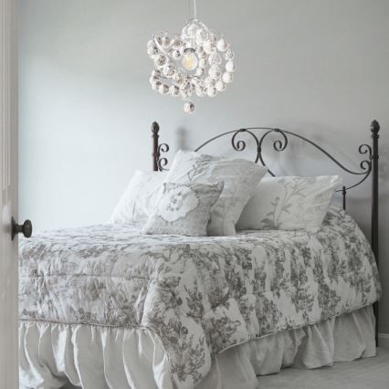 Crystal chandelier on a string VIOLETA 1xE27/15W/230V