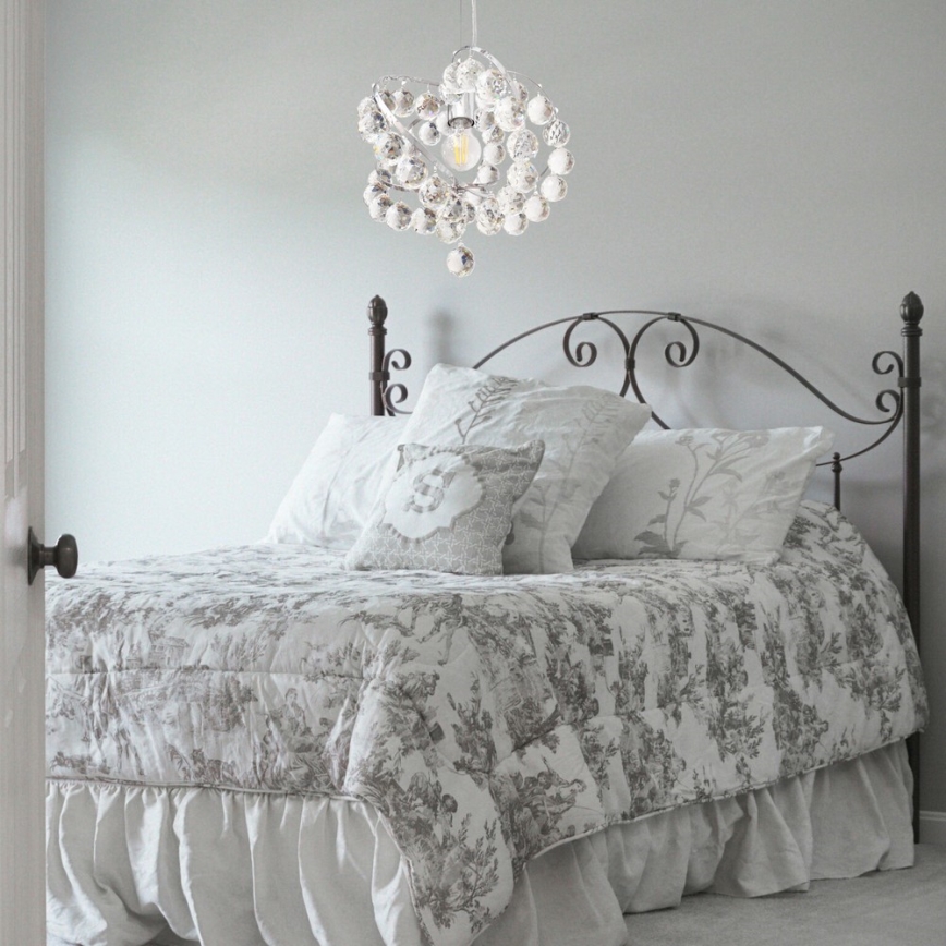 Crystal chandelier on a string VIOLETA 1xE27/15W/230V