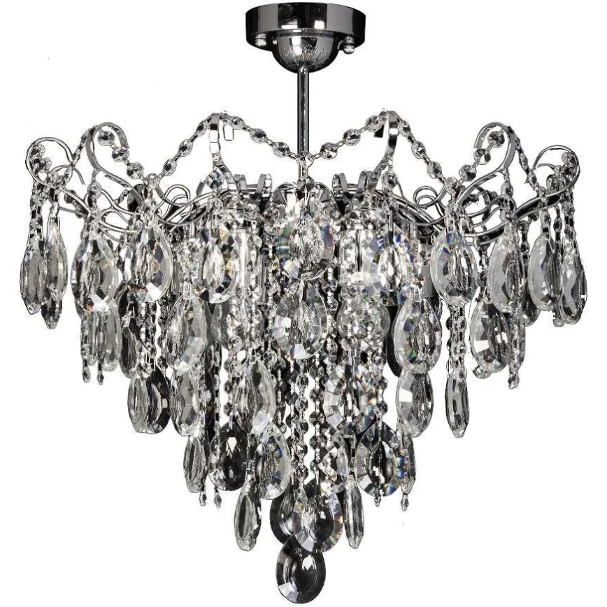 Crystal chandelier on rod 6xE27/60W/230V