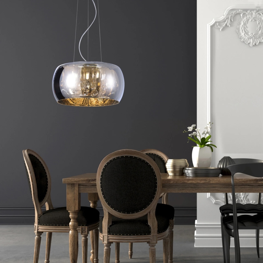 Crystal chandelier on string ROMEO 6xG9/8W/230V