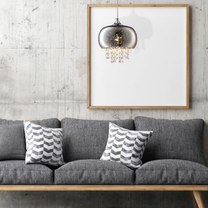 Crystal chandelier on wire STARLIGHT 1xE14/40W/230V