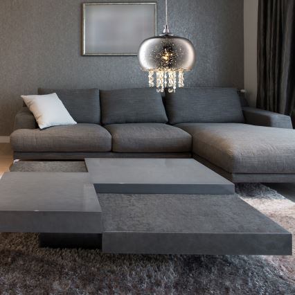 Crystal chandelier on wire STARLIGHT 1xE14/40W/230V