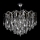 Crystal pendant chandelier 6xE27/60W/230V