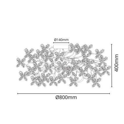 Crystal surface-mounted chandelier 12xG9/40W/230V colorful