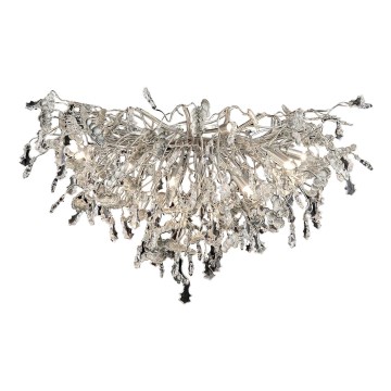 Crystal surface-mounted chandelier 12xG9/40W/230V shiny chrome