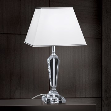 Crystal table lamp VERONIQUE 1xE27/60W/230V white/chrome