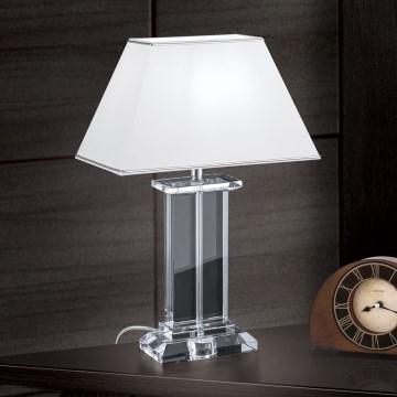 Crystal table lamp VERONIQUE 1xE27/60W/230V white/chrome