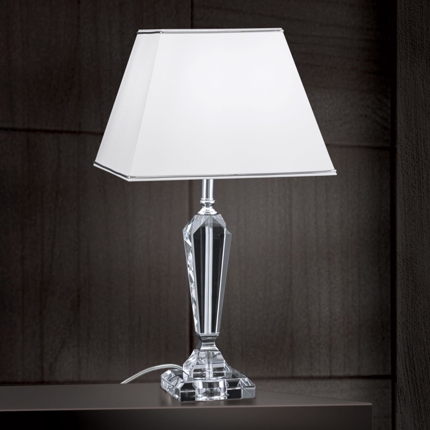 Crystal table lamp VERONIQUE 1xE27/60W/230V white/clear