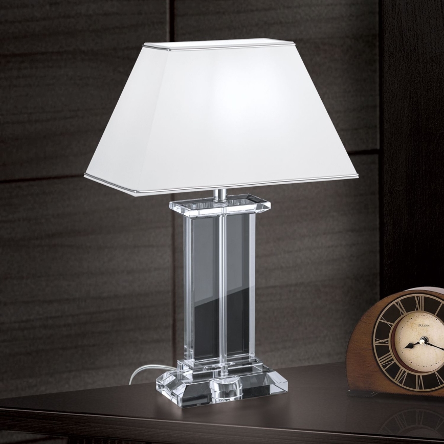 Crystal table lamp VERONIQUE 1xE27/60W/230V white/clear