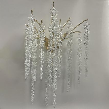 Crystal wall light 3xG9/40W/230V gold