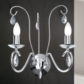 Crystal wall light ALESSIA 2xE14/40W/230V shiny chrome