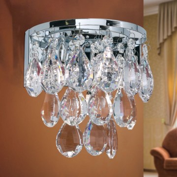 Crystal wall light CELESTE 2xG9/40W/230V shiny chrome