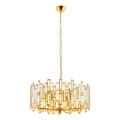 CRYSTALLINE Chain Chandelier 6xE14/40W/230V, Gold