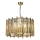 CRYSTALLINE Chain-Hung Chandelier, 6xE14/40W/230V, Brass