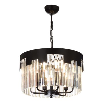 CRYSTALLINE Chain Pendant Light 6xE27/40W/230V Black