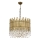 CRYSTALLINE Chain Pendant Light 6xE27/40W/230V, Diameter 40 cm in Brass