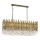 CRYSTALLINE Chandelier 8xE27/40W/230V Brass