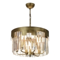 CRYSTALLINE Hanging Lamp 6xE27/40W/230V Bronze