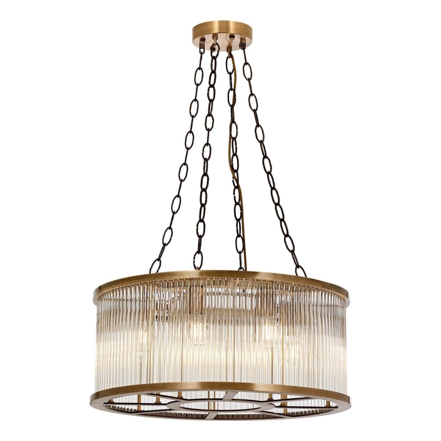 CRYSTALLINE Pendant Light 8xE27/40W/230V Bronze