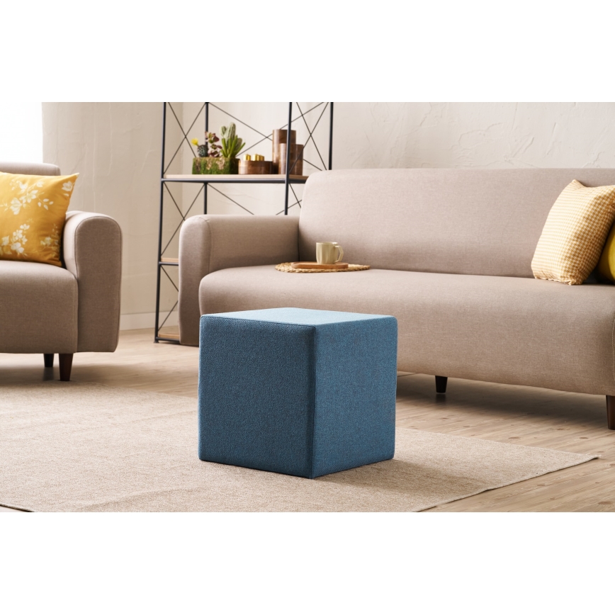 CUBI Ottoman 40x40 cm Blue