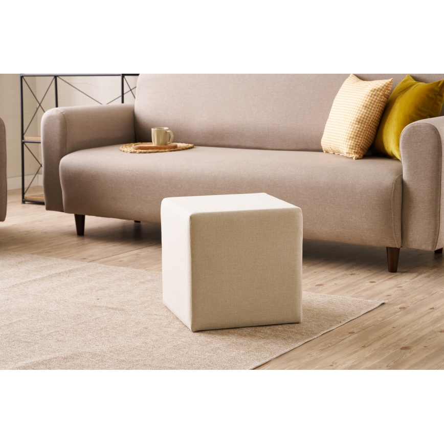 CUBI Ottoman 40x40 cm, Cream