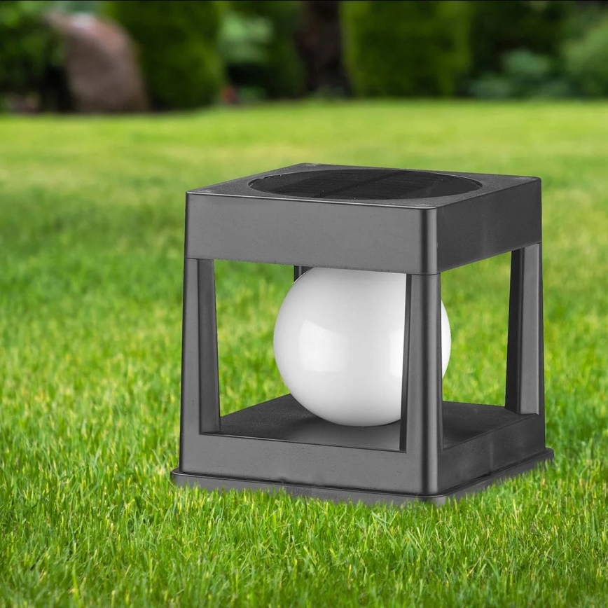 CUBO LED Solar Light, 3.7 V, 1200 mAh, IP44, Black