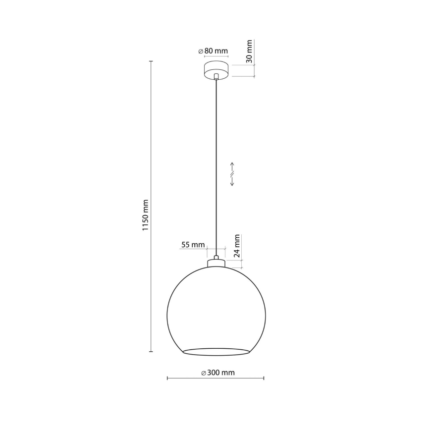 CUBUS cable pendant light 1xE27/15W/230V black/smoky green