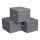 CURAN 3-piece gray zippered storage box set