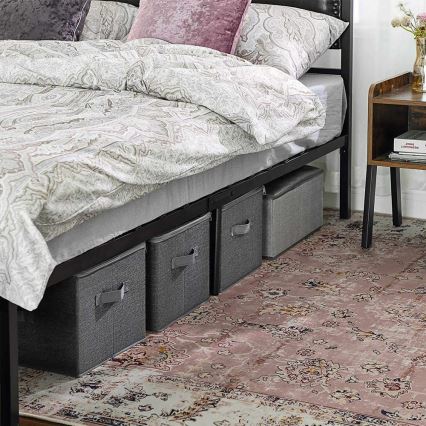 CURAN 3-piece gray zippered storage box set