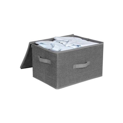 CURAN 3-piece gray zippered storage box set