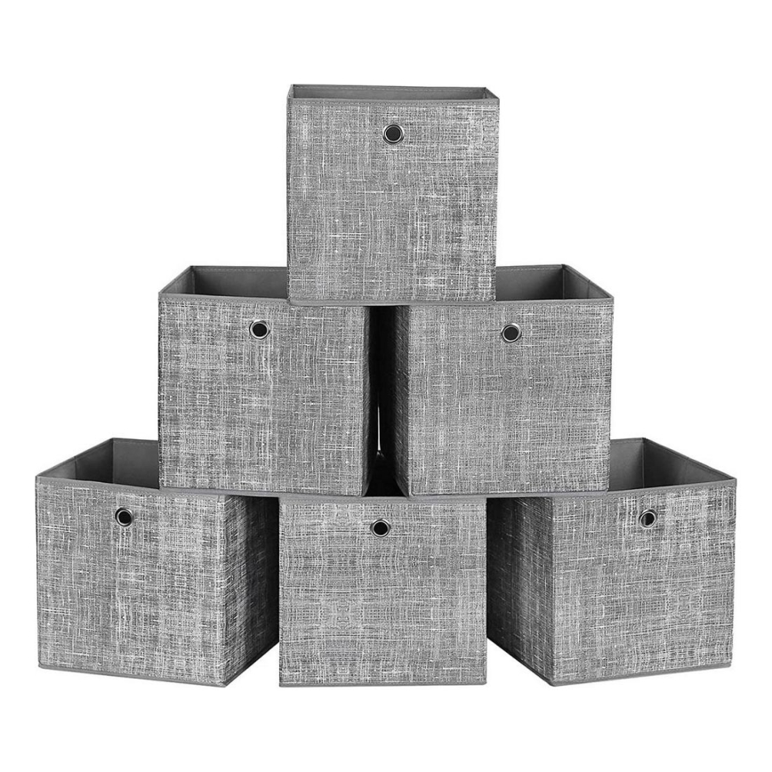 CURAN 6-piece storage box set, gray