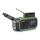 DAB+/FM hand-crank radio with solar panel and 5V/2500 mAh LED flashlight green/black