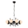 DAISY Chain-Hung Chandelier 8xE27/40W/230V — Black/Polished Chrome