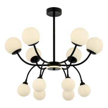 DAISY rod-mounted chandelier 12xG9/10W/230V black