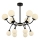 DAISY rod-mounted chandelier 12xG9/10W/230V black