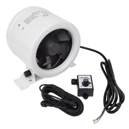 Dalap 24MF125 - Inline duct fan with an energy-efficient motor and adjustable speed controller MF 125 EC 20W/230V