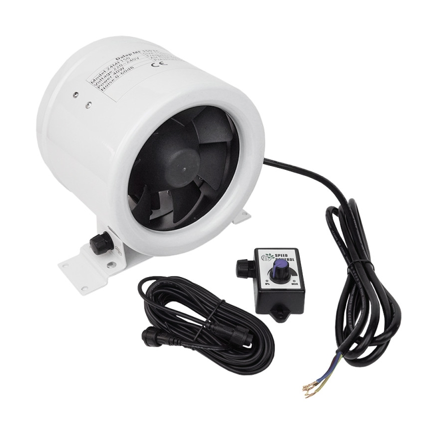 Dalap 24MF125 - Inline duct fan with an energy-efficient motor and adjustable speed controller MF 125 EC 20W/230V